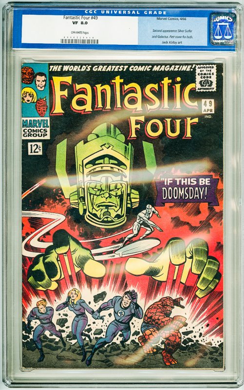 Fantastic Four #49 (1966) CGC 8.0! OW Pages! rust on staples