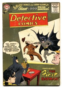 DETECTIVE COMICS #235 1956-DC-FIRST BATMAN-ORIGIN RETOLD-VG