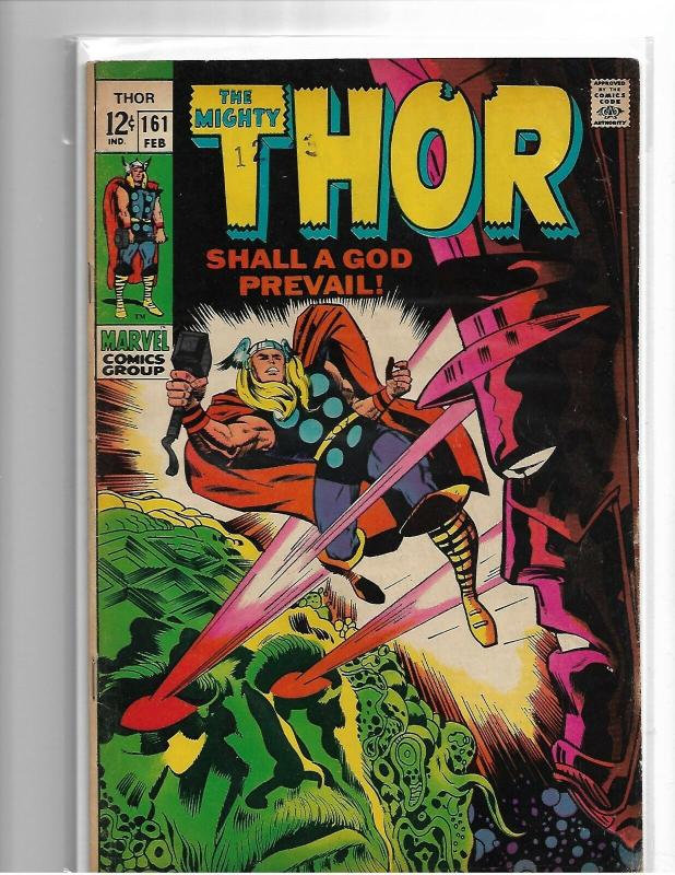 THOR #161 - G/VG - GALACTUS vs. EGO - KIRBY ART - LOW GRADE SILVER AGE KEY