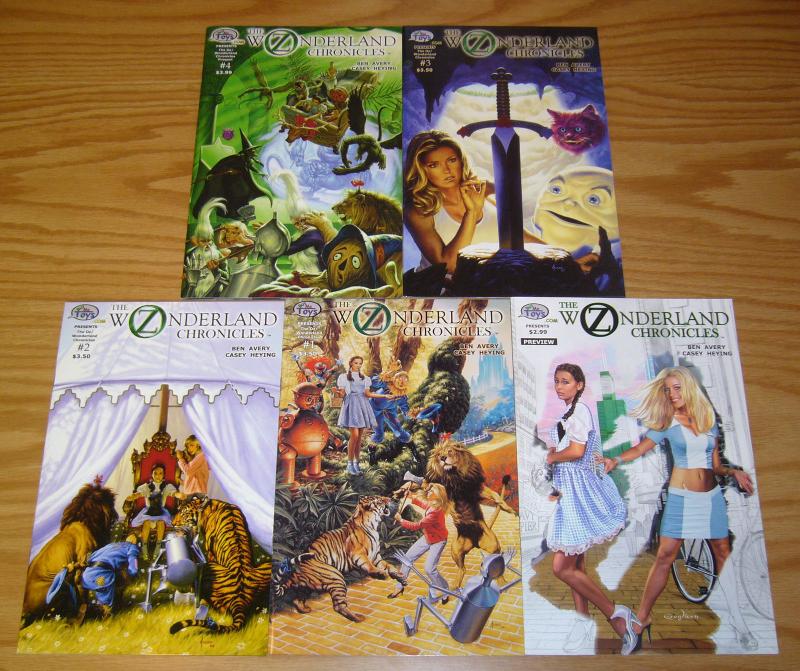 Oz/Wonderland Chronicles #1-4 VF/NM complete series + preview - joe jusko set