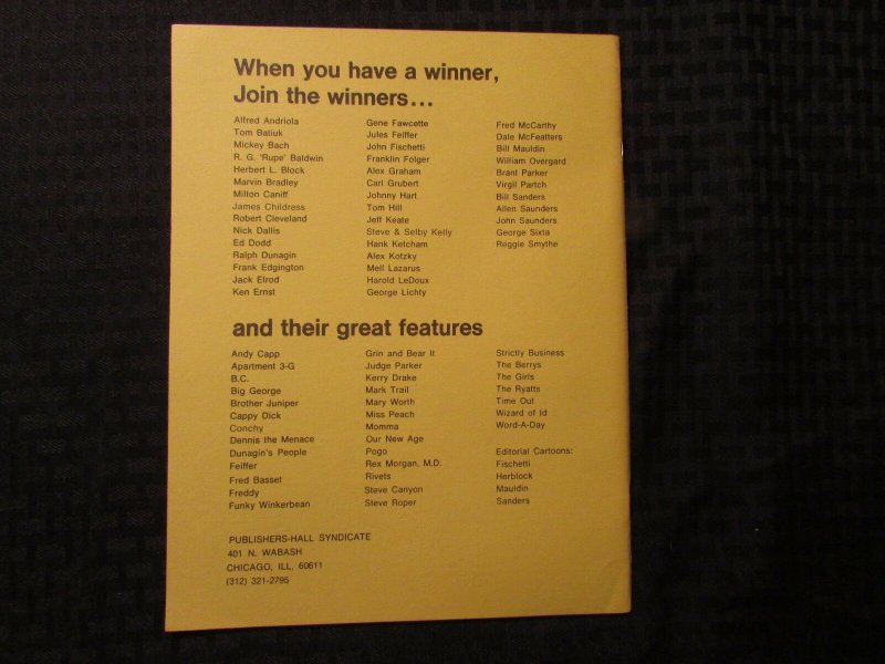 1974 CARTOONIST PROFILES Magazine #23 VF Mort Walker