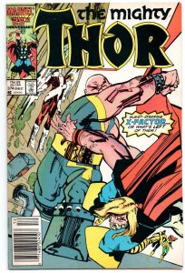 Thor #374 FN/VF (NEWSSTAND! X-Factor guest stars in this Mutant Massacre tie-in)