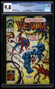Venom: Lethal Protector #5 CGC NM/M 9.8 White Pages 1st Phage!