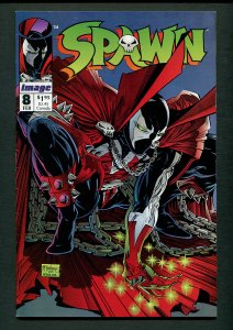 Spawn #8 ( 7.5 VFN- ) Alan Moore / Frank Miller Poster / 1993
