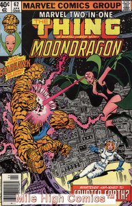 MARVEL TWO-IN-ONE (1974 Series)  (MARVEL) #62 NEWSSTAND Very Fine Comics Book 