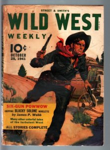 WILD WEST WEEKLY 10/25/1941-WESTERN PULP-BLACKY SAOLONE VG