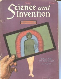 SCIENCE AND INVENTION--MAY 1921-GERNSBACK SCI-FI PULP THRILLS AND TECHNICAL INFO