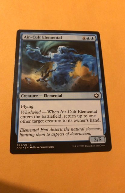 AIR-CULT ELEMENTAL ​: Magic the Gathering card, ADVENTURES IN FORGOTTEN REALMS