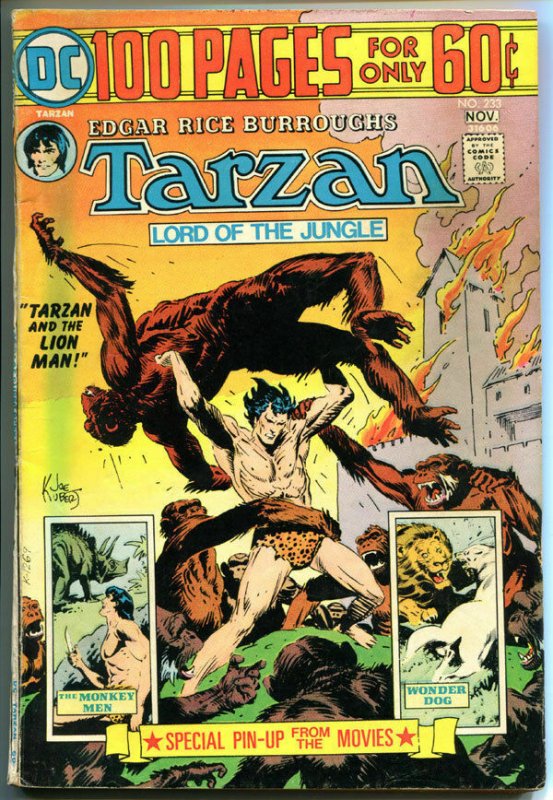 TARZAN of the APES #233, VG+, Edgar Rice Burroughs,Joe Kubert,1972,more in store