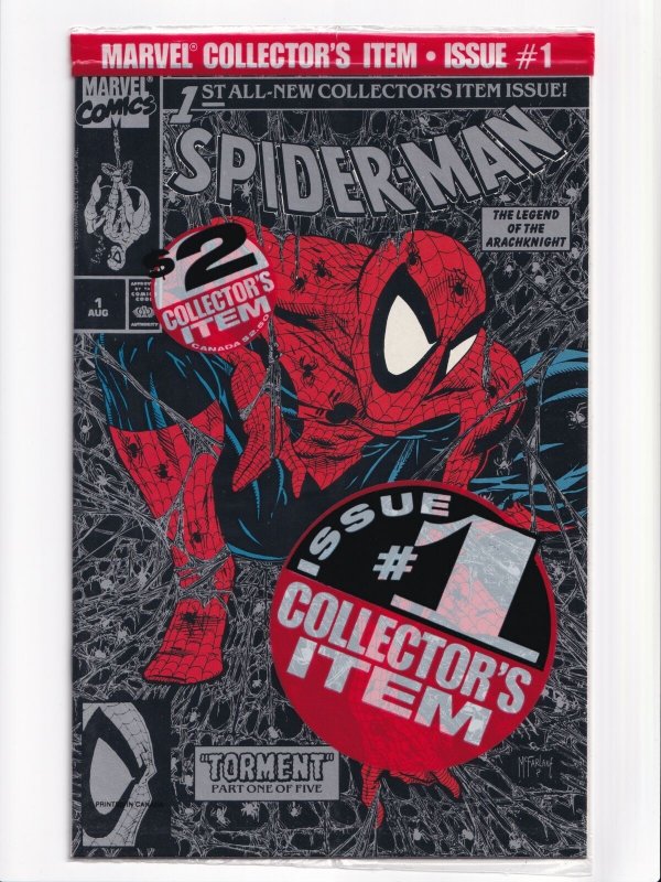 Spider-Man #1 5 Copies Gold Silver Green Polybag #13 Marvel Comics 1990 Set A