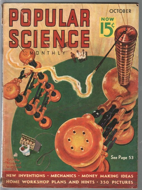 Popular Science 10/1937-Wittmack cover-new inventions-historic-G/VG