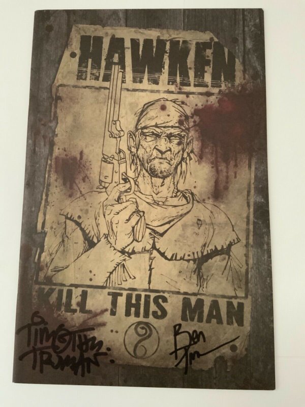 HAWKEN #1 1:10 TIMOTHY TRUMAN VARIANT COVER SIGNED EDITION IDW NM.