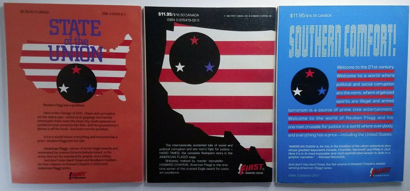 3x Howard Chaykin's American Flagg!: First Graphic Novel 80's All First Printing