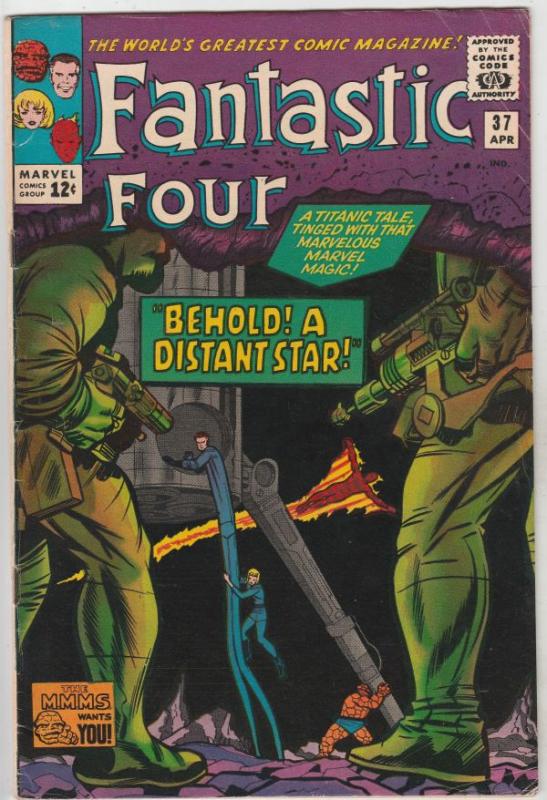Fantastic Four #37 (Apr-65) FN Mid-Grade Fantastic Four, Mr. Fantastic (Reed ...