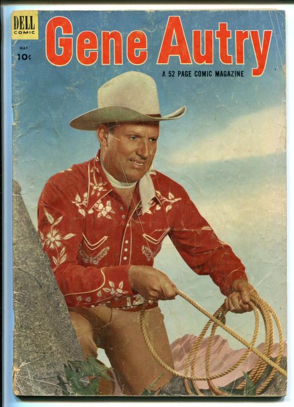 GENE AUTRY #75 1953-DELL-PHIL RIZZUTO-BORDER PATROL-PHOTO COVER-good+