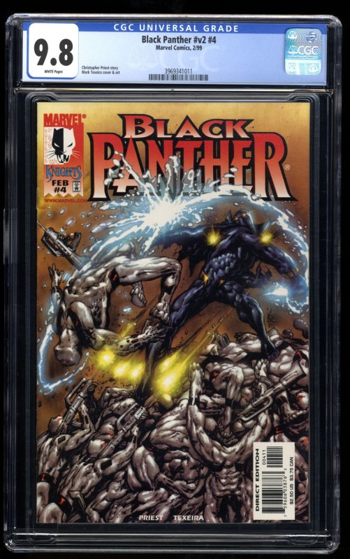Black Panther #4 CGC NM/M 9.8 White Pages 1st White Wolf!
