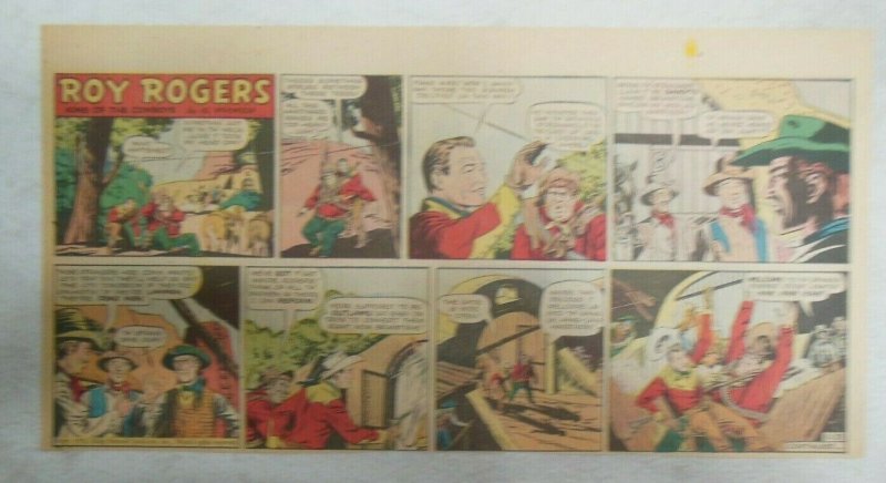 Roy Rogers Sunday Page by Al McKimson from 11/23/1952 Size 7.5 x 15 inches