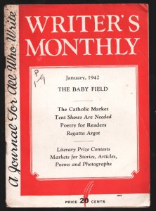 Writer's Monthly 1/1942-Information for professional writers-markets looking for