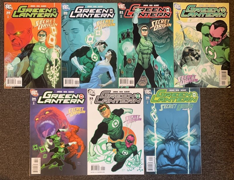 Green Lantern Secret Origin #1,2,3,4,5,6,7 DC Comics 2008 Complete Set