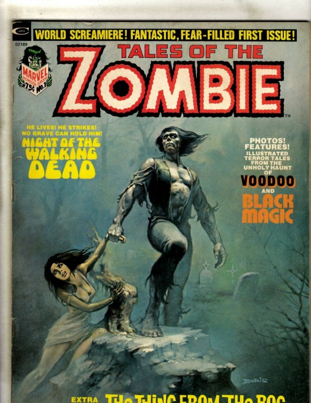 Tales Of The Zombie # 1 VF Marvel Comic Book Magazine Boris Vallejo Cover RS3