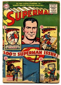 SUPERMAN #100-D.C. COMICS-LOIS LANE-Classic cover 1955