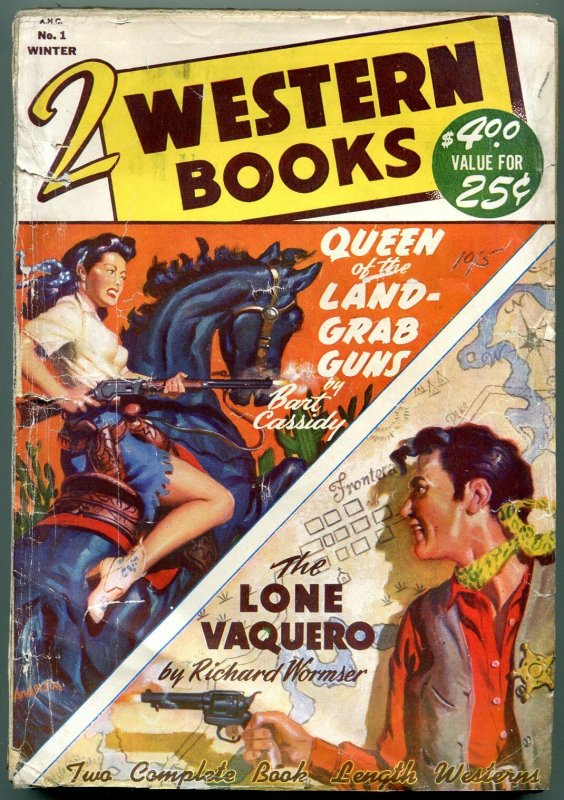 Two Western Books Pulp #1 Winter 1948- Lone Vaquero G