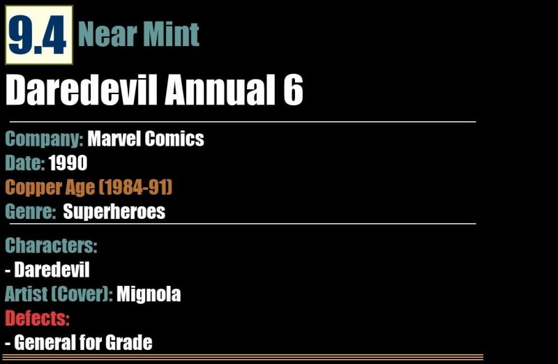 Daredevil Annual 6 (1990) NM 9.4 Copper Age Marvel Comics