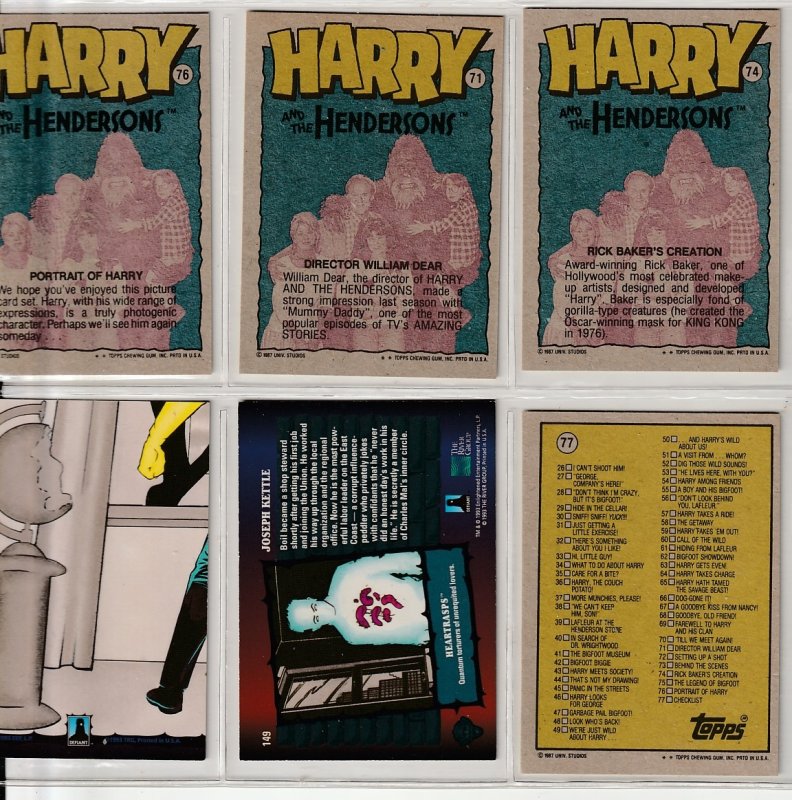 Harry and The Hendersons/Dark Dominion Trading cards