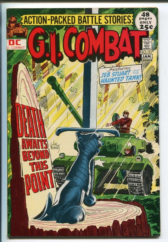 G.I. COMBAT #151 1972-DC-GIANT ISSUE- HAUNTED TANK-JOE KUBERT-CAPT STORM-nm 