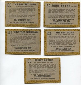 Restless Gun Western TV Series Trading Card Set 1958-John Payne