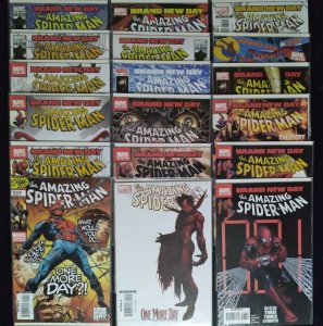 AMAZING SPIDER-MAN 544-564 (MINUS 546,550,559) ONE MORE DAY PT 1&4/BRAND NEW DAY