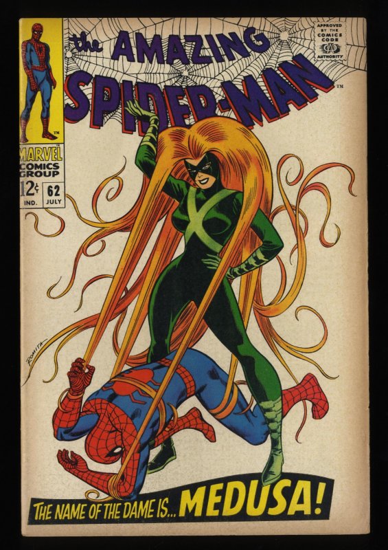 Amazing Spider-Man #62 FN- 5.5 Medusa! Marvel Comics Spiderman