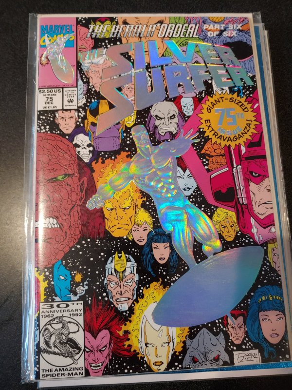 SILVER SURFER #75 EMBOSSED FOIL COVER