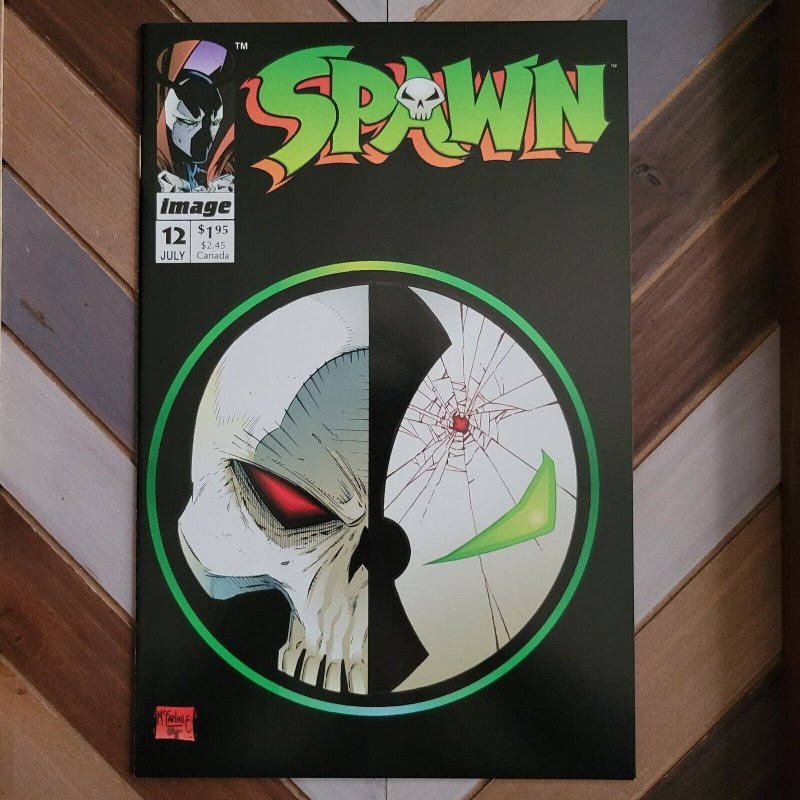 SPAWN #12 NM- (Image 1993) Origin story, 1st Jason Wynn (The REDEEMER) McFarlane