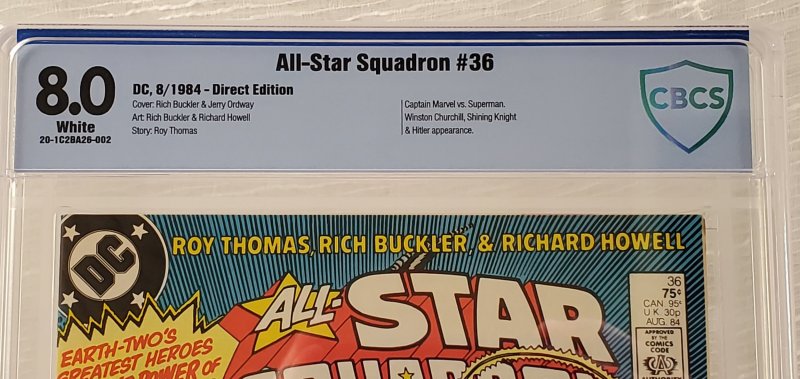 New CBCS Slab! All-Star Squadron #36 - CBCS 8.0 -  Superman/Shazam Fight