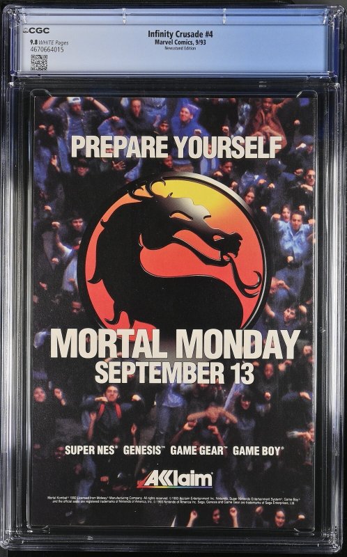 Infinity Crusade #4 (9/93) Graded CGC 9.8 Newsstand Edition