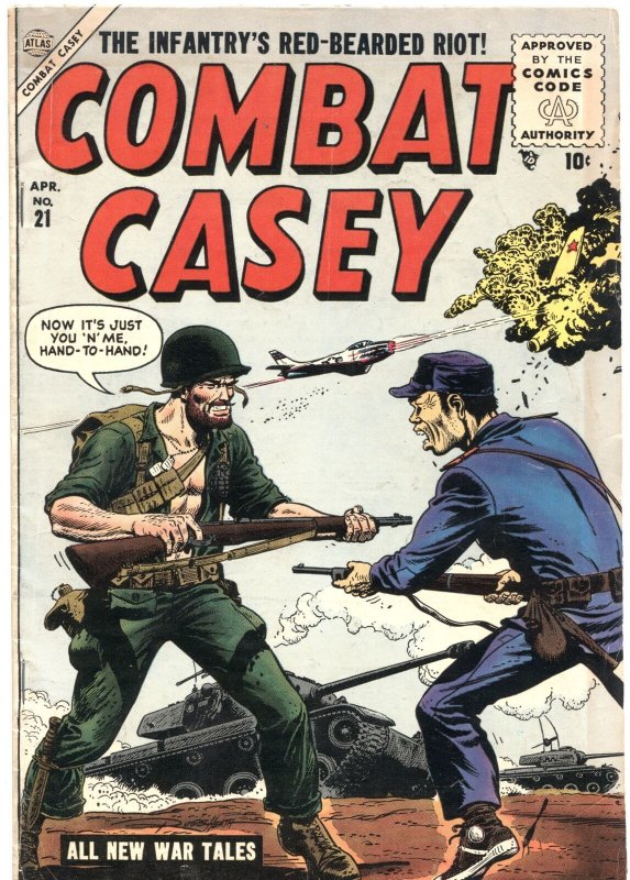 COMBAT CASEY #21-1955-SALUTE TO US 1st DIVISION-COMMIE TENNIS SHOES-WAR