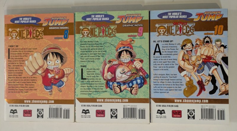 One Piece Gold Foils 8-10 (1st Edition)