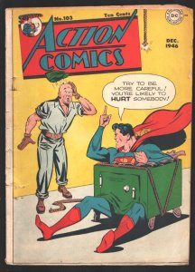 Action Comics #103 1946-DC-This copy has the covers-the Superman story & The ... 