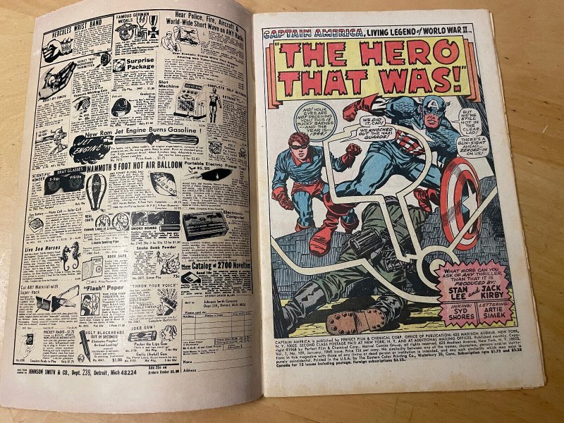 Captain America 109 Jack Kirby 1968 Origin Retold