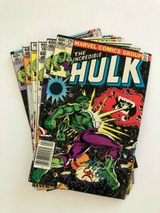Lot of 6~Marvel THE INCREDIBLE HULK#270,273,278-281 FN (A437)