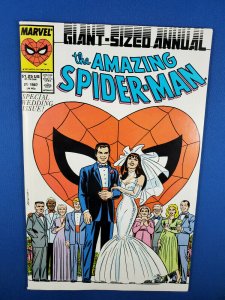 AMAZING SPIDERMAN ANNUAL 21 VF NM BLACK COSTUME WEDDING ISSUE 1987