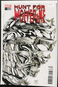 Hunt For Wolverine Black and White Cover (2018) Wolverine