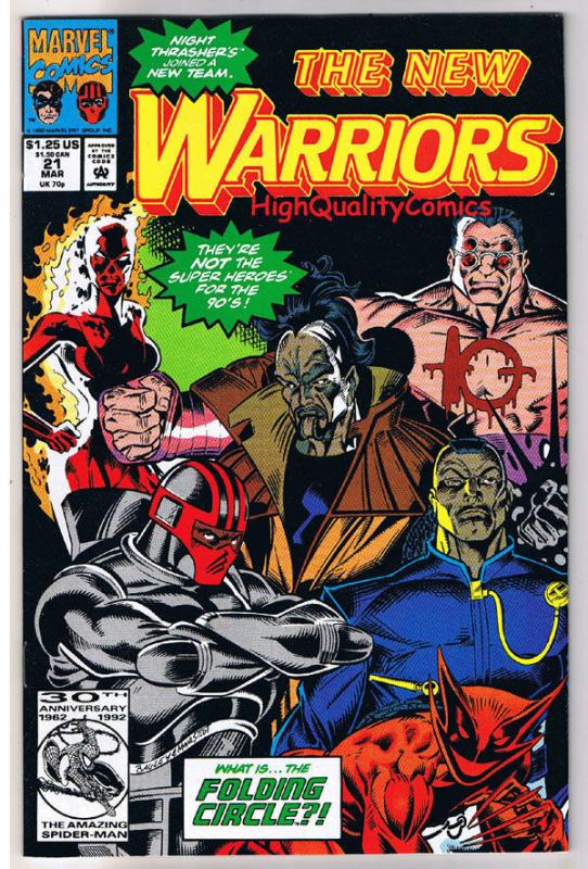 NEW WARRIORS 21, NM+, Nova, Bagley, Night Thrasher, 1990, more in store