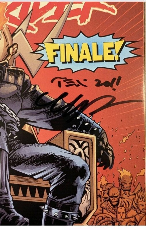 Marvel Ghost Rider 94 Finale Low Print Run Signed By Mark Texeria And Ivan Velez