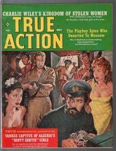 True Action 2/1961-violent cover-war-crime-cheesecake-pulp thrills-FN/VF