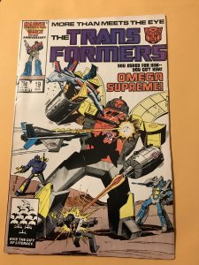 The Transformers #19 : Marvel 8/86 Gd/VG; Omega Supreme