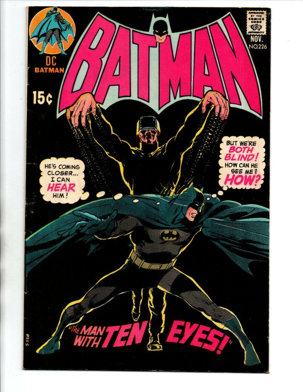 Batman #226 - Neal Adams Cover - 1st Ten Eyed-Man - KEY - 1970 - VF