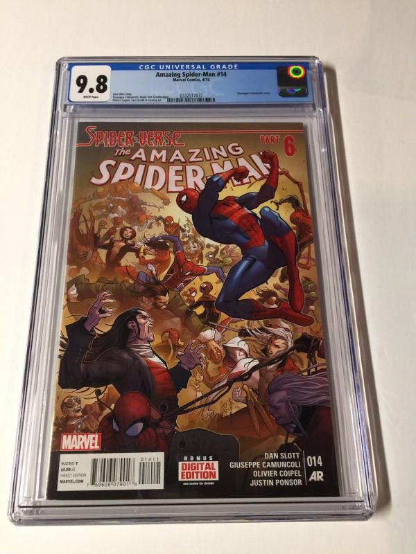 Amazing Spider-man 14 Cgc 9.8 V Vol Volume 3 III Legacy # 745