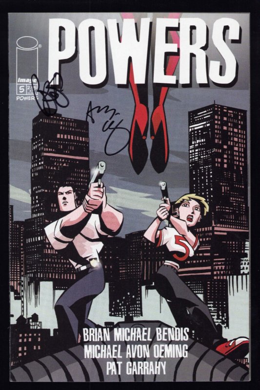 Powers #5 - Signed by Brian Michael Bendis + Mike Avon Oeming (8/8.5) 2000